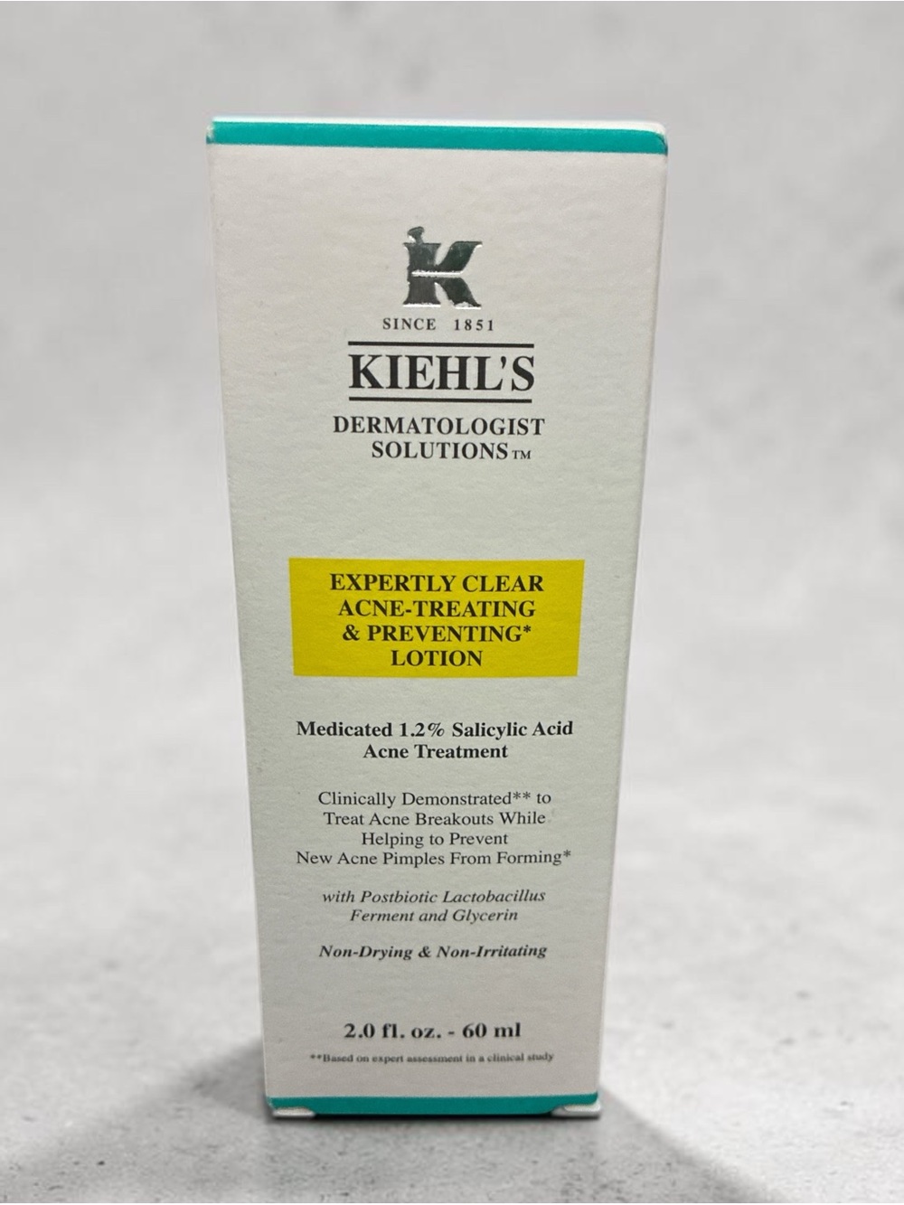 Kiehl's Expertly Clear Acne Lotion - White, Teal, Yellow